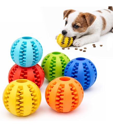〆犬用 噛むおもちゃ 歯磨きボール 噛むボール 二枚入り ラバー製 餌入れ Amazon | MixMart 犬用 噛むおもちゃ 歯磨きボール 噛むボール 二枚