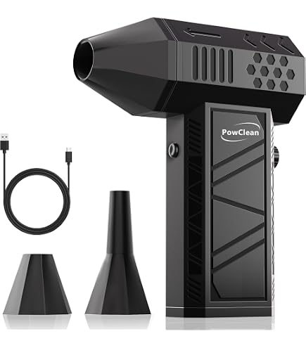 Electric Air Duster With Flashlight – 180000RPM Turbo Fan 10000mAh, 4-Speed Blower With SOS Mode, Rechargeable Cleaning Tool