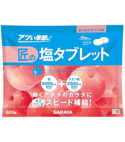 サラヤ 匠の塩タブレット うましゅわサイダー味