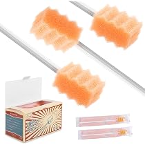 Amazon.co.jp: QYOSWAB 50本入 口腔ケアスポンジ貫通防止歯茎保護口腔