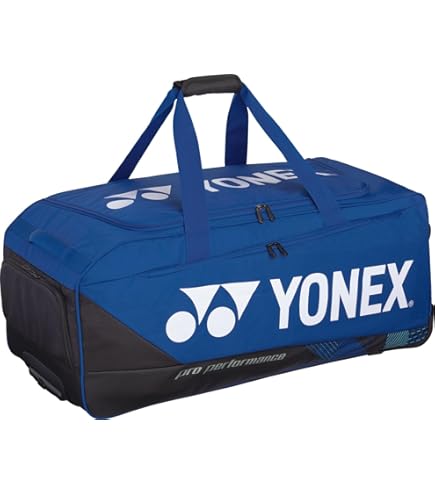 バドミントンバッグ【ブルー】キャリーバッグ Amazon.co.jp: YONEX Pro Trolley Tennis Bag, Fine Blue