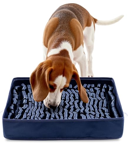 Reggie Snuffle Mat For Dogs - Slow Feeder Mat To Reduce Fast Eating & Boredom, Vet-Approved, Bark Brown