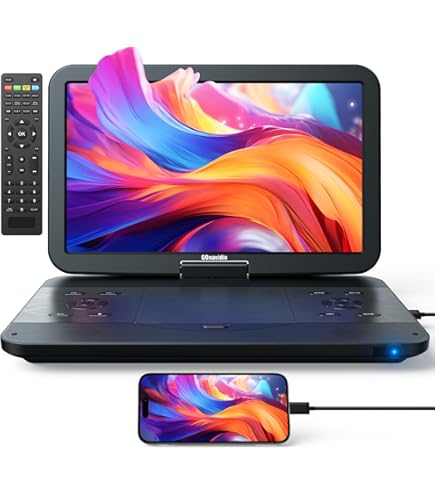 Amazon | NAVISKAUTO 大画面 ポータブルブルーレイプレーヤー 15.4 