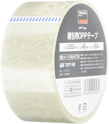 Amazon | TRUSCO(トラスコ) 静音透明梱包用OPPテープ 0.05mmx48mmx50m