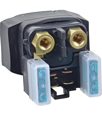 Starter Solenoid Relay For Yamaha YFM Grizzly, Kodiak, Raptor 350/400/450/660 ATVs - 30A Black/Green 12 thumbnail image