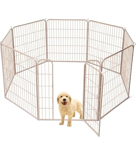 Amazon | ZPUJIU ペットサークル ペットフェンス 犬 サークルケージ