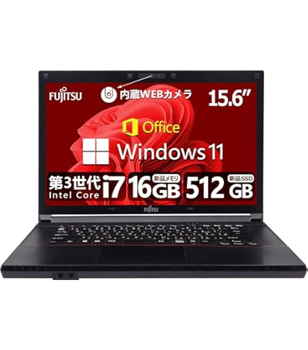 FUJITSU LIFEBOOK 第4世代 i7 16GB SSD 512GB lillian_fujitsu-a574-i7-16-512