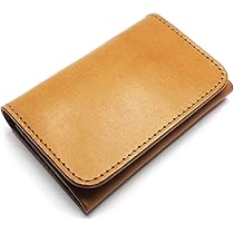 ALZUNI ブラックレザー 名刺入れ 薄型 名刺入れ サドルレザー ヌメ革 メンズ レディース 革