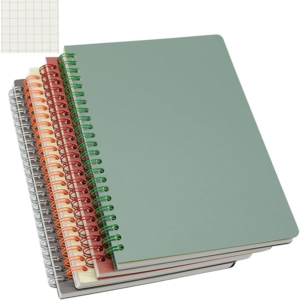 EOOUT Spiral Notebook, 3 Pack 11" X 8.5" College Ruled Notebook, Aesthetic