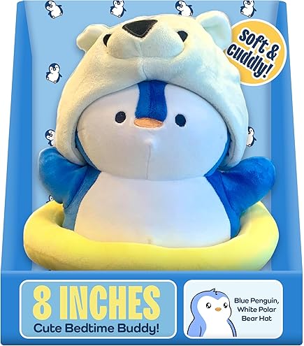 Pudgy Penguins Clip-on Plush (Bear Hat/Bib) : Amazon.sg: Toys