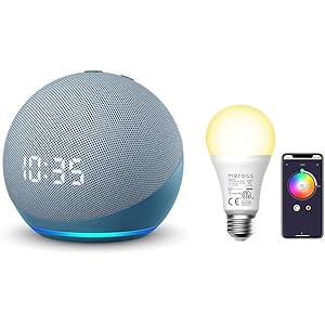 【新型】Echo Dot (エコードット) 第4世代 - 時計付きスマートスピーカー with Alexa、グレーシャー…