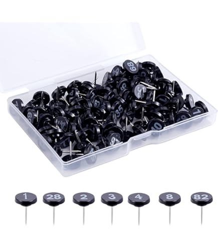 Amazon.co.jp: Tupalizy 100個 フラットナンバー プッシュピン コルク