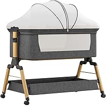 ベビーベッド カーキ 添い寝 折りたたみ ハイローベッド 高さ5段調節可能 Amazon.co.jp: ベビーベッド 添い寝 折りたたみ ハイローベッド