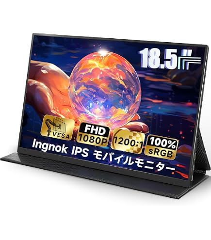 Amazon.co.jp: モバイルモニター 18.5 インチ FHD 1080P モバイル