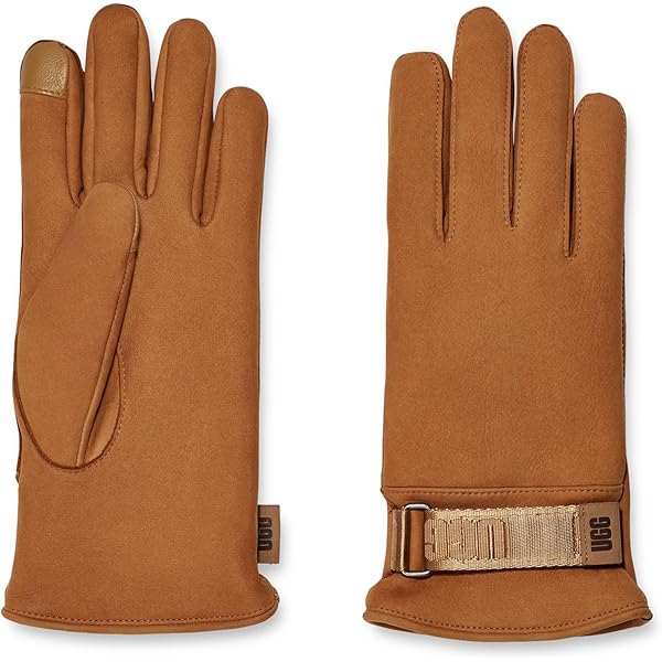 Amazon | UGG ロゴ レザー スマートグローブ 導電性の先端と