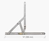 14 " 4-bar標準Dutyステンレス90度ウィンドウヒンジ