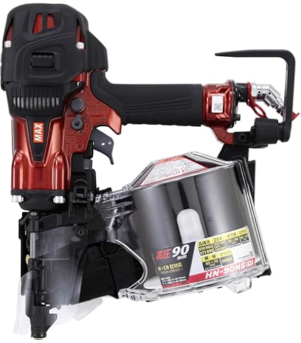 マックス MAX スーパーネイラ HN-90N3 Amazon | マックス(MAX) 高圧コイルネイラ HN-90N3 | エア釘打機