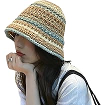 Amazon.co.jp: ニットバケットハット 女性用 通気性 マルチ