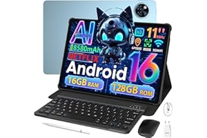 【Android16 11インチ 世界初登場】Android16 タブレット 11インチ、DOOGEE U11 セット版、16GB+128GB+2TB拡張、8コアCPU、Gemini AI、Netflix、Widevine L1、1300万画素 AI