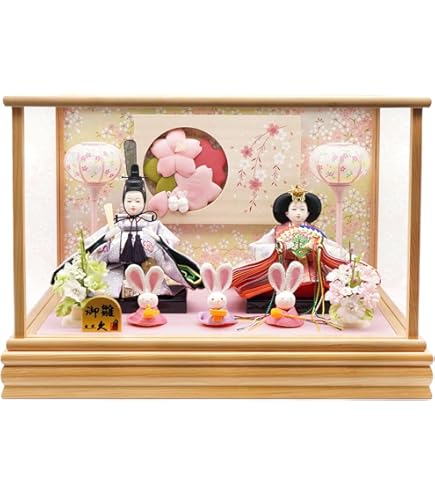 Amazon | 雅なこころ 御雛 ガラスケース雛飾り 五人 【雛人形ケース