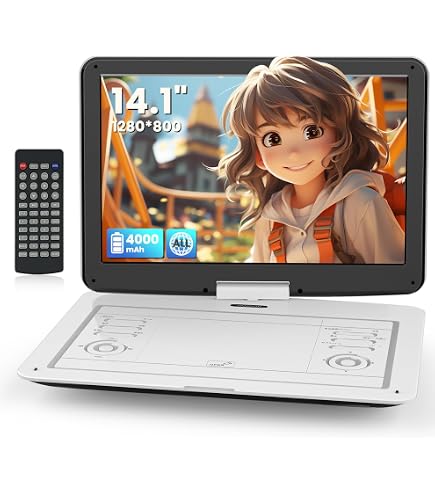 Amazon.co.jp: ポータブルDVDプレーヤー 15.5型 FANGOR 車載携帯式DVD