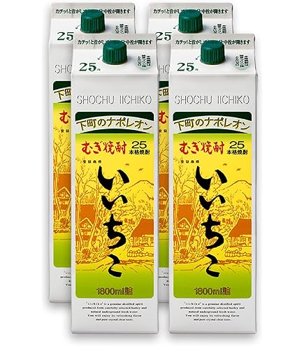 Amazon.co.jp: いいちこ 麦 25°一升瓶／三和酒類 1.8L × 6本 : 食品