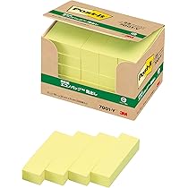 Amazon.co.jp: 3M ポストイット 付箋 細い イエロー 75×25mm 100枚×20