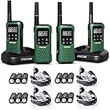 GOCOM G9 4 Pack FRS Two-Way Radio Adult Walkie Talkies for Outdoor, NOAA Weather & LED Flashlight, 5 Feet Drop Resistance