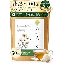 Amazon | 【贅沢に花だけ100％】 カモミールティー 大容量50包