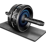 Wolfyok 腹筋ローラー 【最新進化版】 アブローラー アブホイール エクササイズウィル エクササイズローラー スリムトレーナー 超静音 取り付け簡単 膝マット付き 腹筋トレ 自宅用
