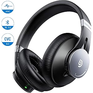 BOMAKER モニターヘッドホン ノイズキャンセリング機能 ワイヤレス Bluetooth5.0 大きめダイヤル音量調整
