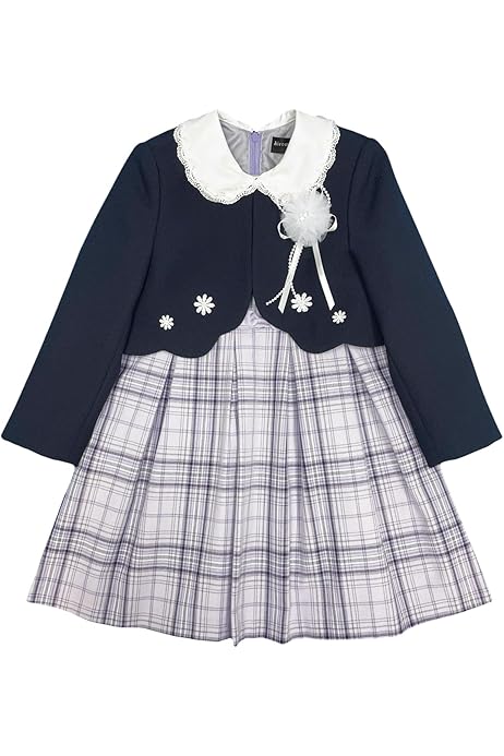 新品✨ヒロミチナカノ 卒服 フォーマル 150 グレー チェック リボン 4