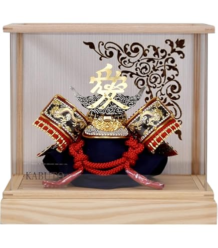 Amazon | 京寿 五月人形 兜飾り ケース入り 間口43×奥行30×高さ38cm 12