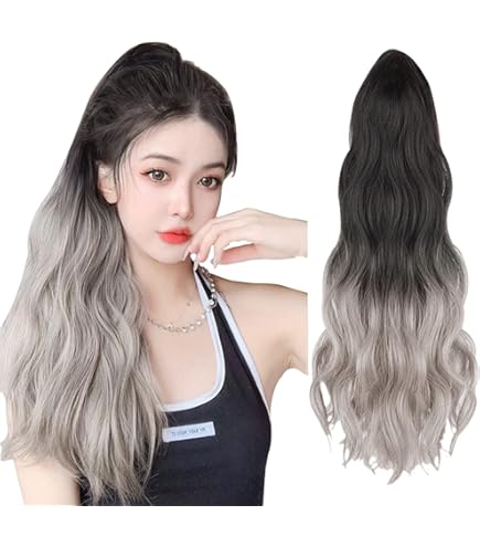 Amazon.co.jp: レディース クリップ式 カラフル グラデーション