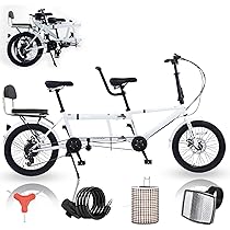二人乗り折り畳みタンデム自転車 Amazon | 7速 ム 可変速自転車二人乗り折り畳みタンデム自転車