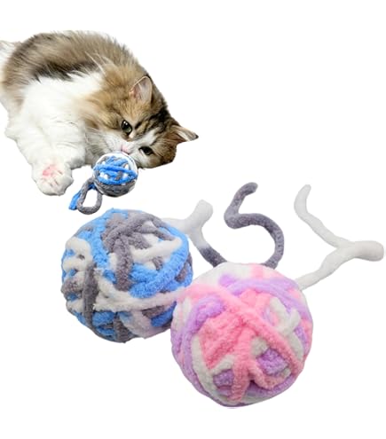 Amazon | 猫・犬用 おもちゃ鈴入り羊毛フェルトふんわりコロリンボール