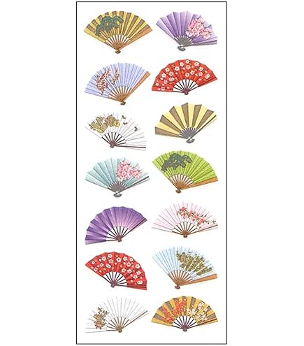 Amazon | 奥山商会 シール 和風シール 扇 JP320 | シール・ステッカー