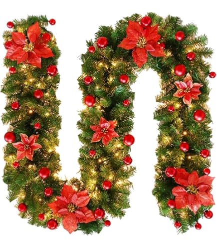 Amazon | クリスマス飾りガーランドクリスマスオーナメントモール