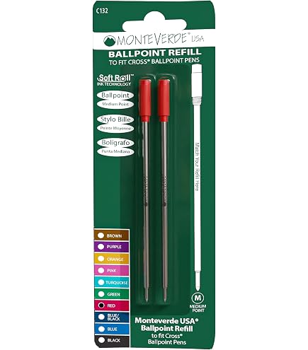 Amazon | クロス ボールペン 油性 替芯 M 中字 8515 レッド 正規輸入品