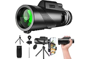 XINKSD 80x100 単眼望遠鏡 高倍率 望遠鏡スマートフォン対応三脚付き 防水霧 BAK4プリズムを搭載 FMCレンズ 簡単装着 単眼鏡 野鳥観察、運動会、バードウォッチング、スポーツ大会、コンサート ラ イブ