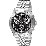 [グッチ] 腕時計 G-TIMELESS Gタイムレス ブラック 文字盤 ステンレススチール サファイヤガラス クォーツ 44.5MM スイス Watch YA126254 メンズ シルバー [並行輸入品]