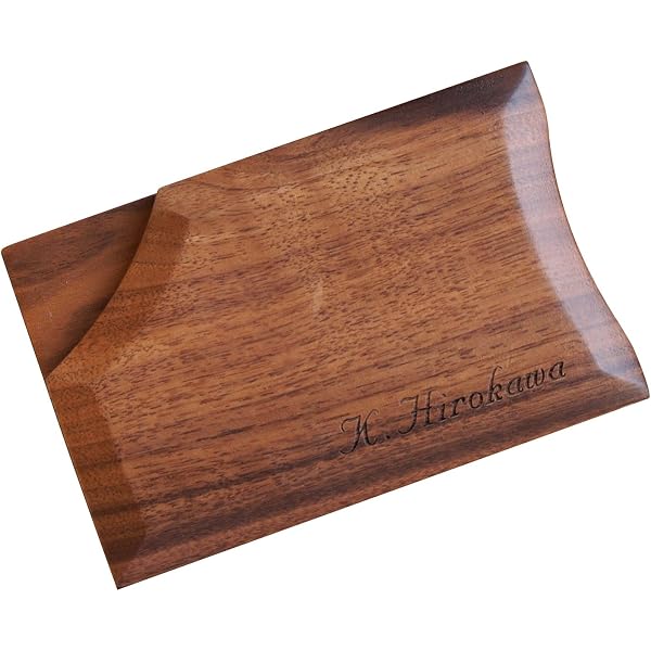 Amazon.co.jp: [Hacoa] 「Flap Card Case」使うほどに愛着増す木と革の