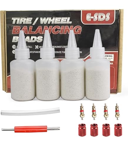 Magnum Plus Balancing Beads Magnum Tire Balancing Beads For Trucks, Trailer, Motorcycles, Off-Road Vehicles U2013 TPMS Compatible Tempered Glass Wheel Balance Beads U2013 4 Bags X 16oz/454g, Tire & Wheel Care