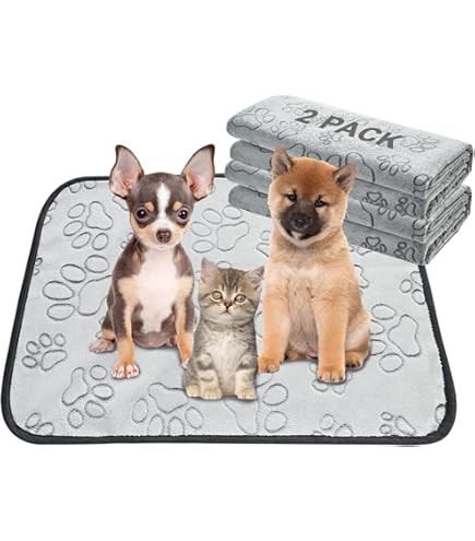 Gorilla Grip Washable Puppy Pads - 40x26 Inch Reusable Dog Crate Mat & Pet Incontinence Blanket
