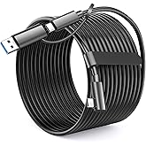 Link Cable 16FT Compatible for Oculus Meta Quest 3, Quest 2/PICO 4, 2 in 1 Interface, VR Headset Accessories, High Speed Data