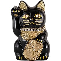 蝉丸　招き猫　美品　入手困難　黒猫　猫 月の蔵・招き猫 蝉丸
