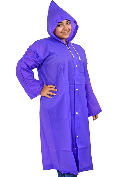purple raincoat