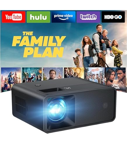 Ysametp Mini Projector, 1080P Full HD Supported 180” Screen Video