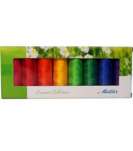 Mettler Seralon N.100 Kit 4 Rocchetti Da 200m - Rosso: Filo Per Cucito In Poliestere, Resistente, Elastico E Adatto A Tutti I Tessuti.