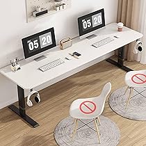 Amazon.co.jp: FORRTY 手動昇降式デスク 高さ調節可能 パソコン